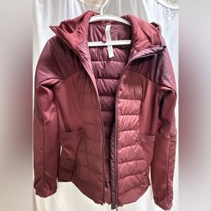 Lululemon Athletica Maroon Puffer Jacket